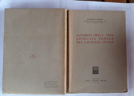 Autorità della cosa giudicata penale nel giudizio civile - copertina