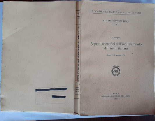 Aspetti scientifici dell'inquinamento dei mari italiani - copertina