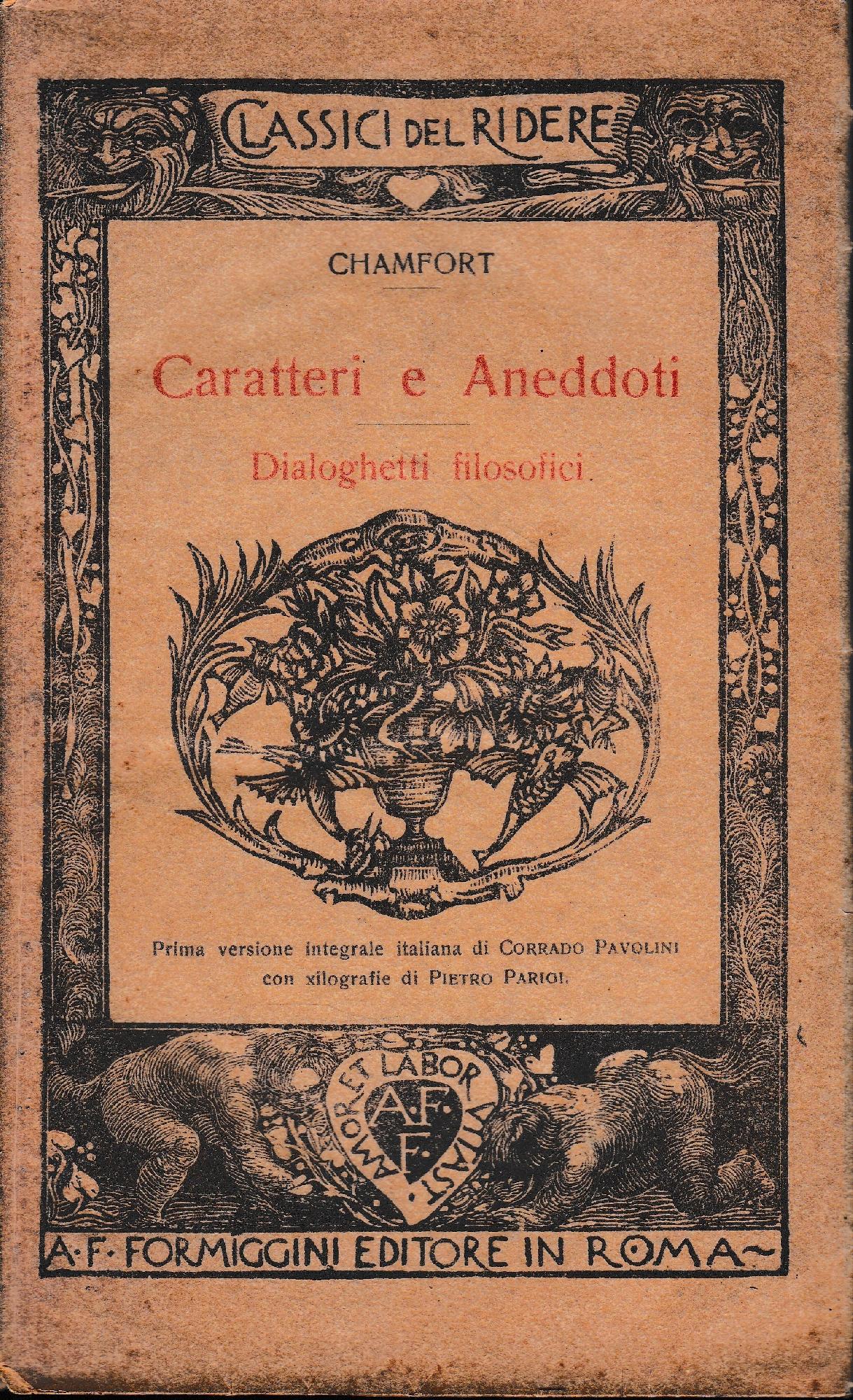 Caratteri e Aneddoti. Dialoghetti filosofici - copertina