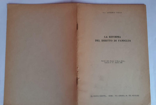 La riforma del diritto di famiglia - copertina