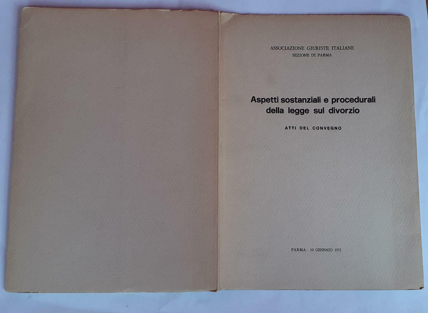Aspetti sostanziali e procedurali della legge sul divorzio - copertina