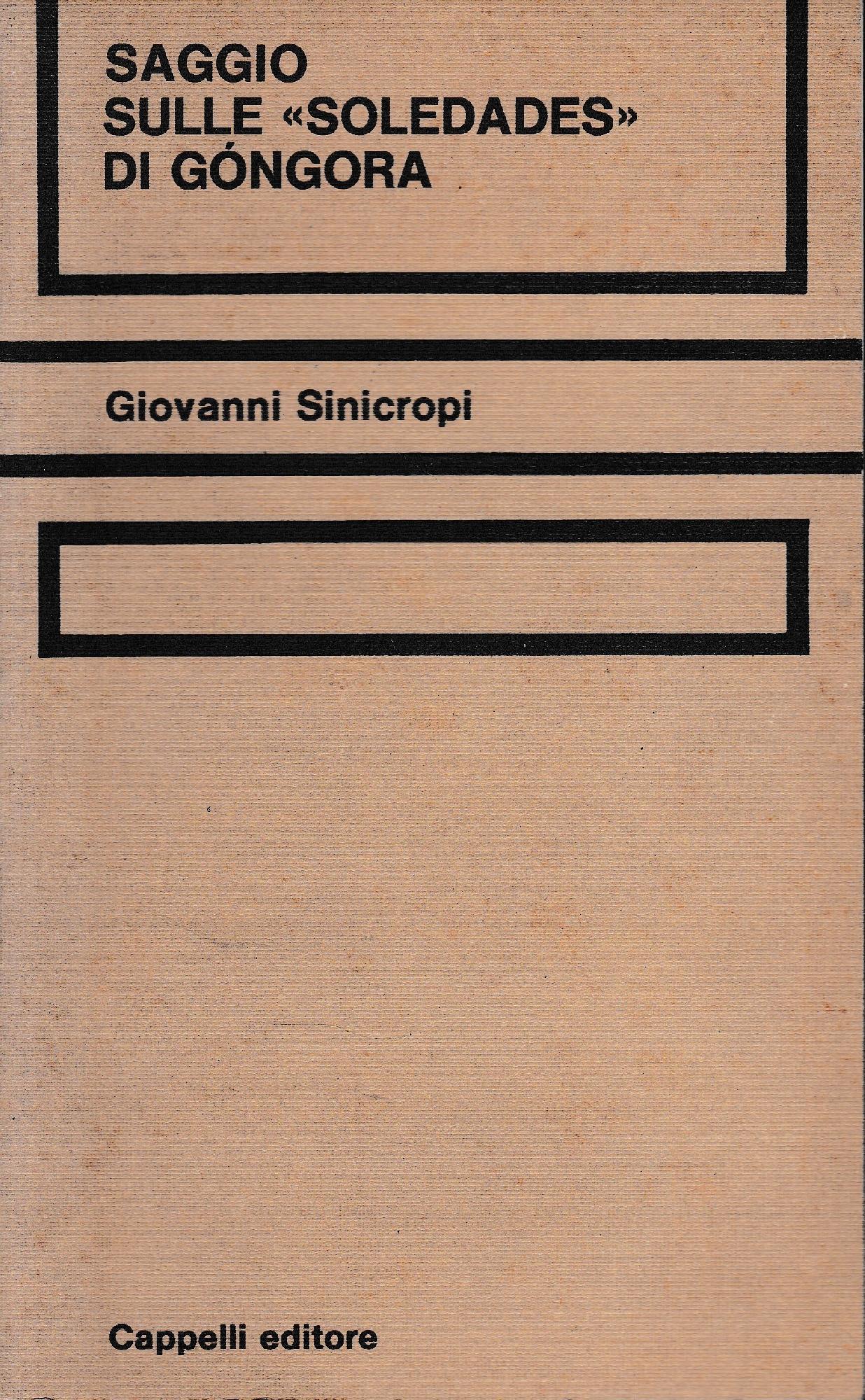 Saggio sulle "Soledades" di Gòngora - copertina