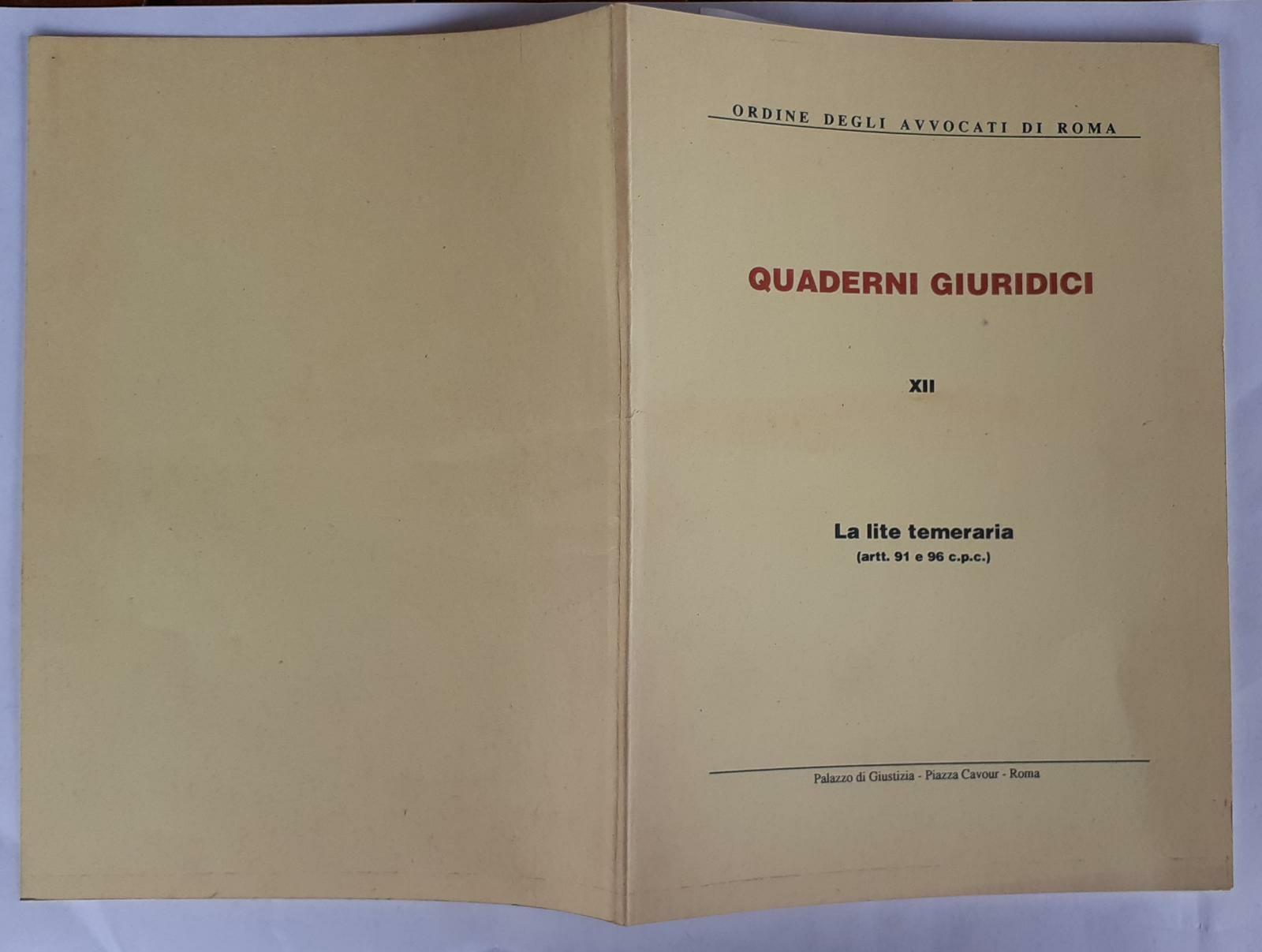 Quaderni giuridici XII - copertina