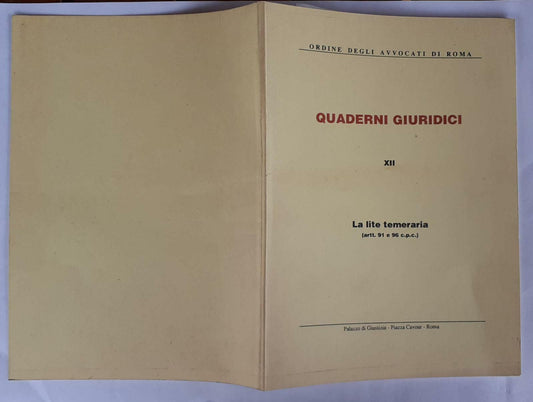 Quaderni giuridici XII - copertina