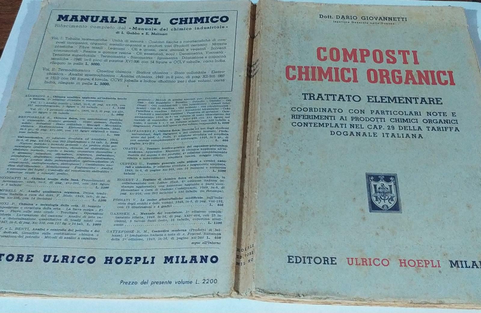 Composti chimici organici - copertina