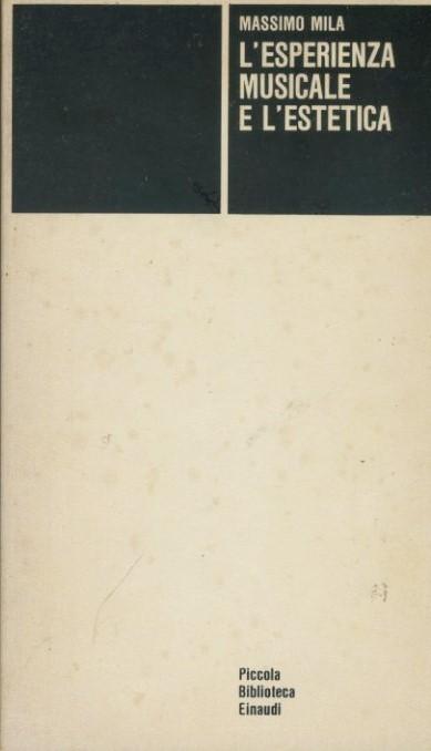 L'esperienza musicale e l'estetica - copertina