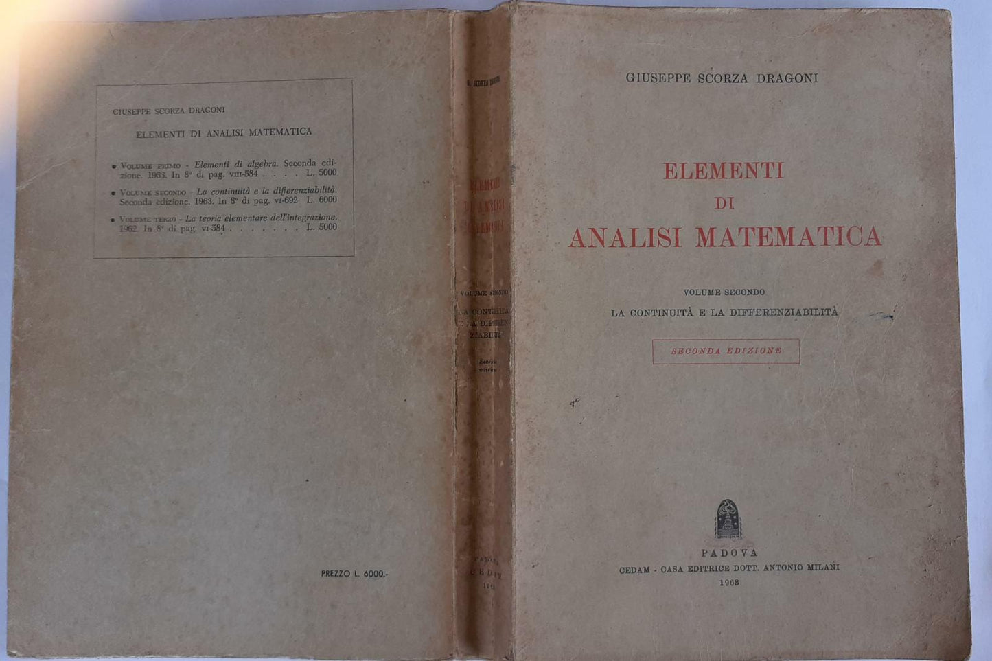 Elementi di analisi matematica volume II - copertina