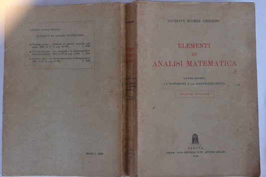 Elementi di analisi matematica volume II - copertina