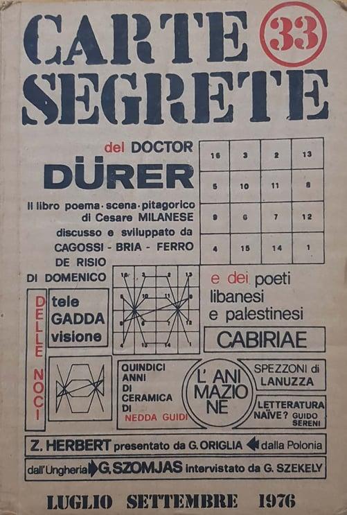 Carte segrete del Doctor Durer. N. 33 - copertina