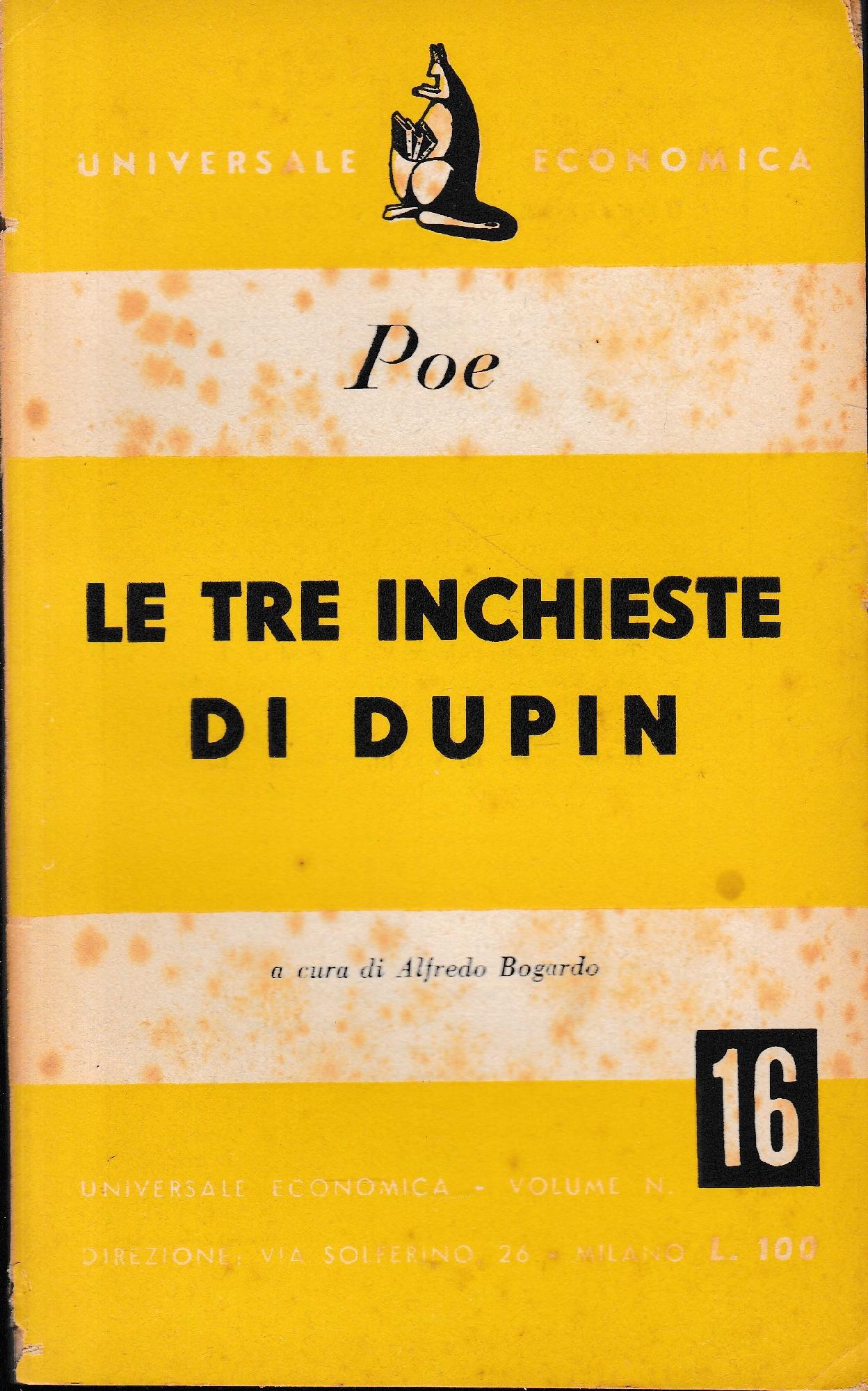 Le tre inchieste di Dupin - copertina