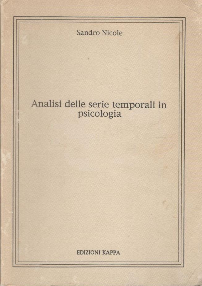 Analisi delle serie temporali in psicologia - copertina