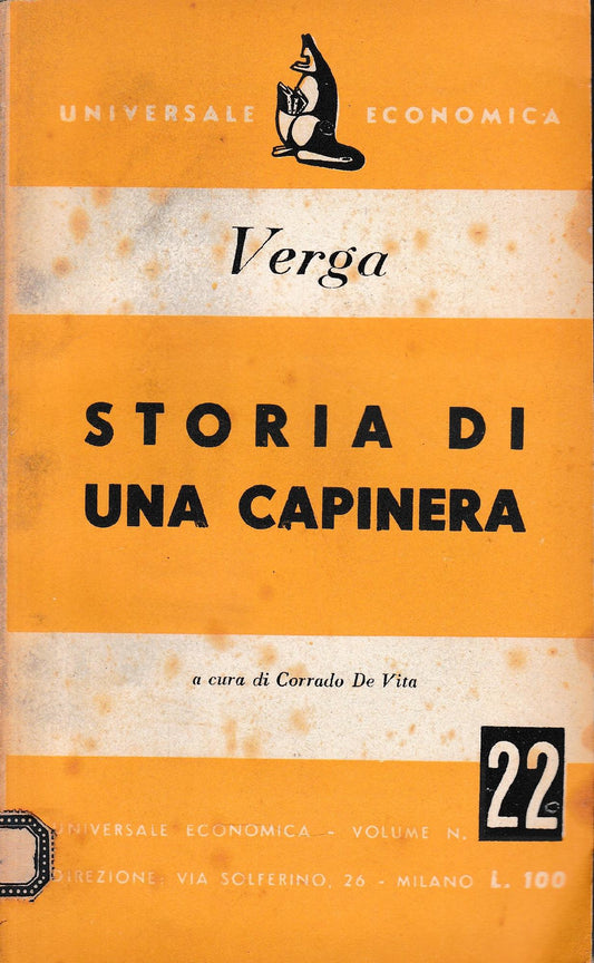 Storia di una capinera - copertina