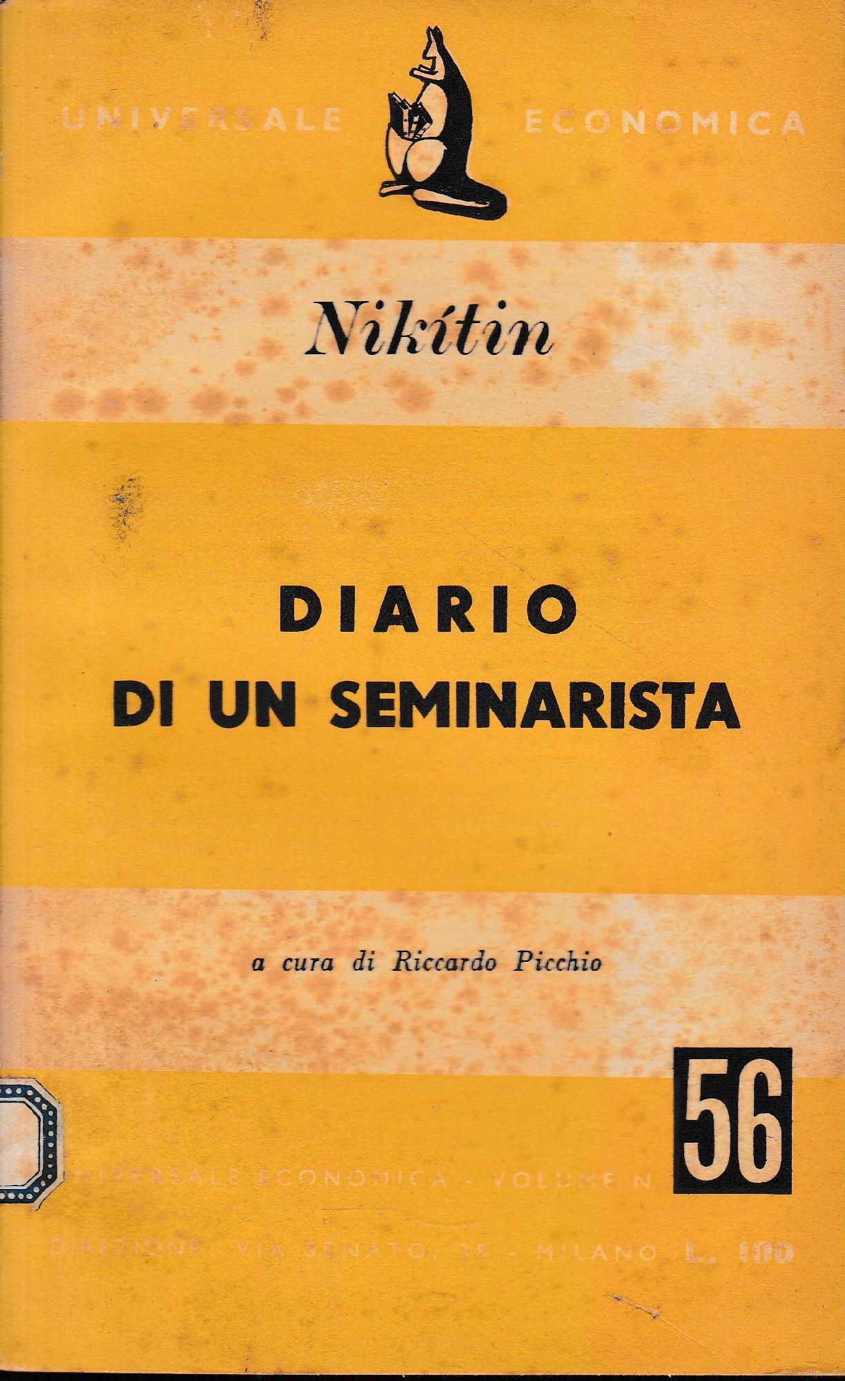Diario di un seminarista - copertina