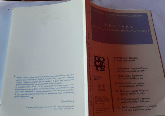 Educare  Un compito, una responsabilita', una vocazione - copertina