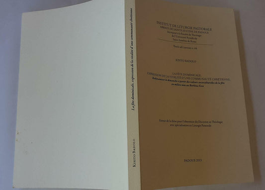 La fete dominicale, expression de la vitalite' d'une communaute chretienne - copertina