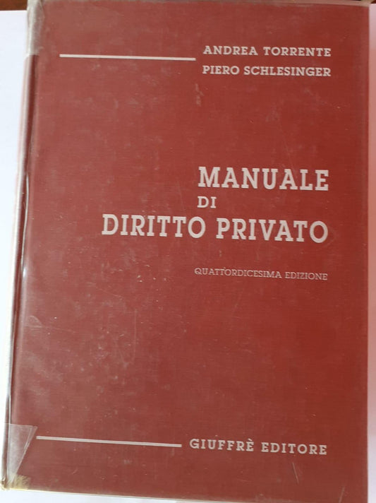 Manuale di diritto privato - copertina