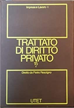 Trattato di diritto privato (Vol. 15) tomo 1 - copertina