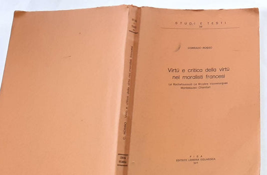 Virtu' e critica della virtu' nei moralisti francesi - copertina