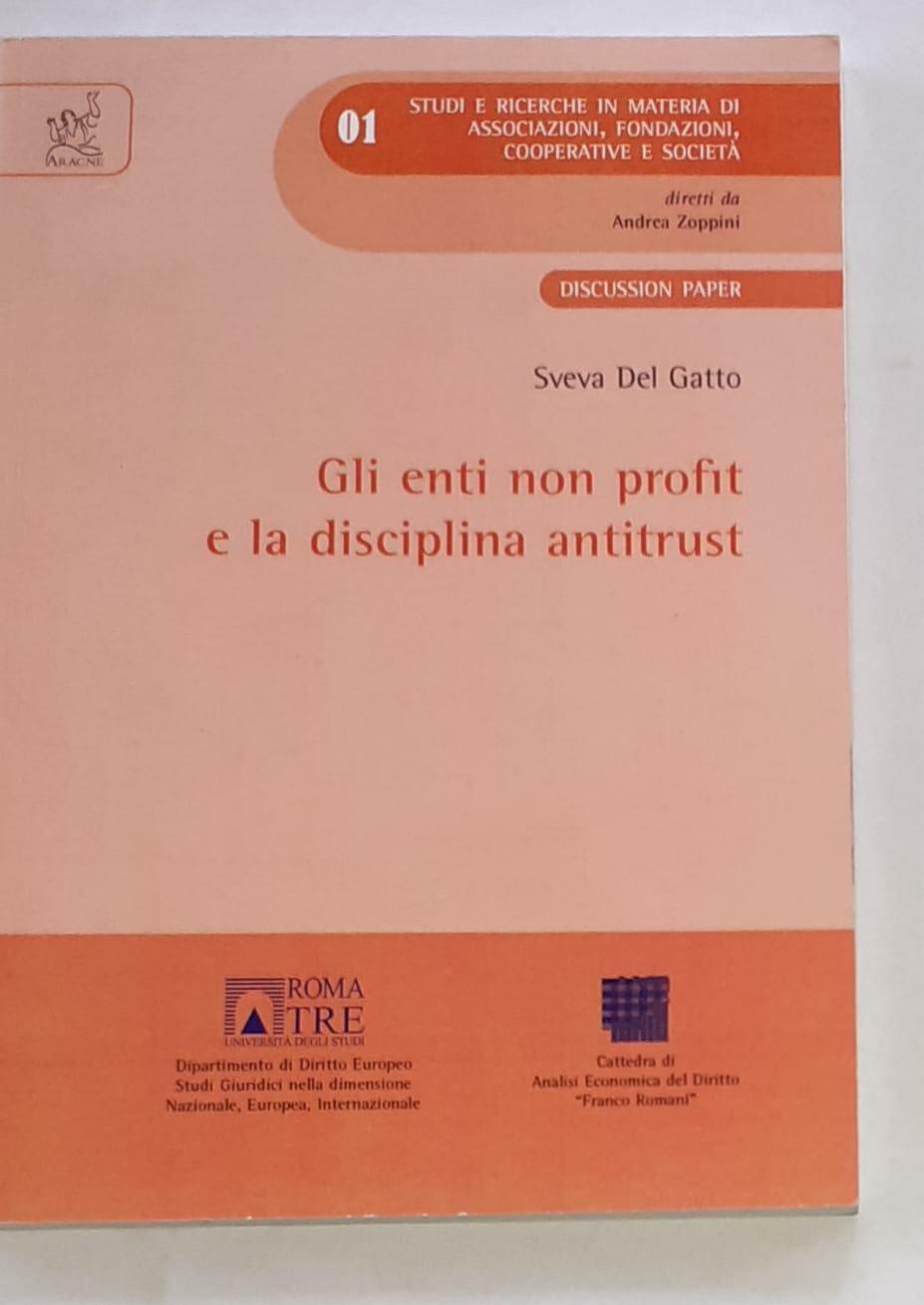 Gli enti non profit e la disciplina antitrust - copertina