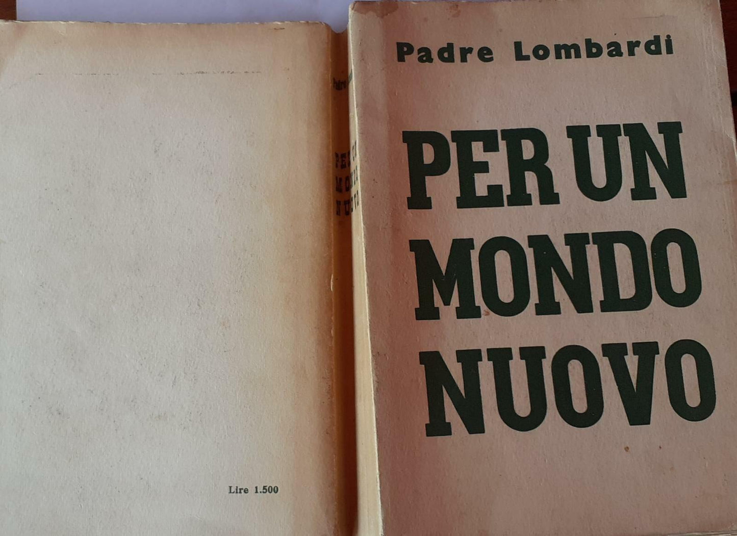 Per un mondo nuovo - copertina