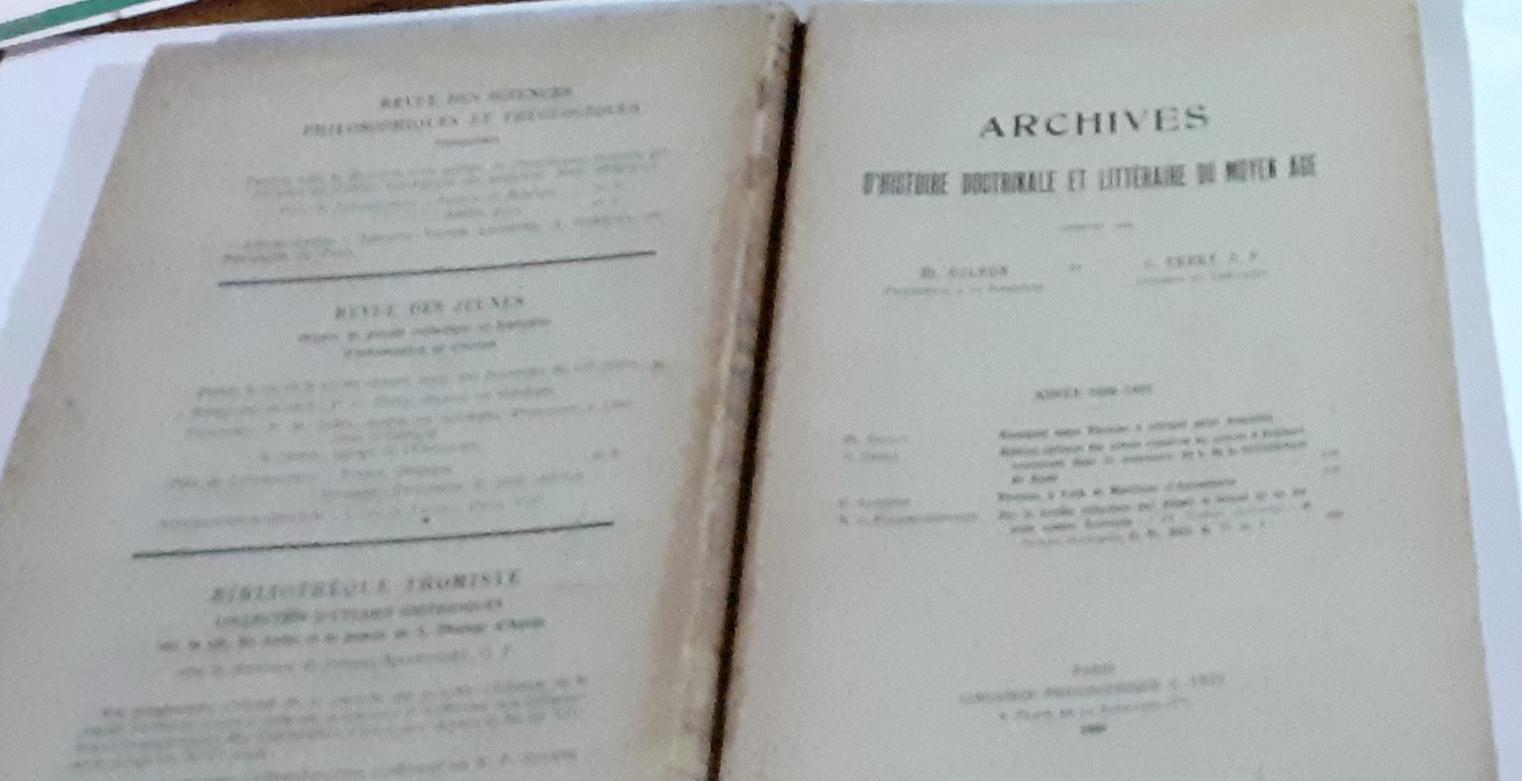 Archives d'histoire doctrinale et litteraire du moyen age - copertina