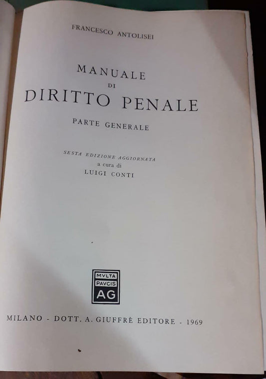 Manuale di diritto penale. Parte generale - copertina