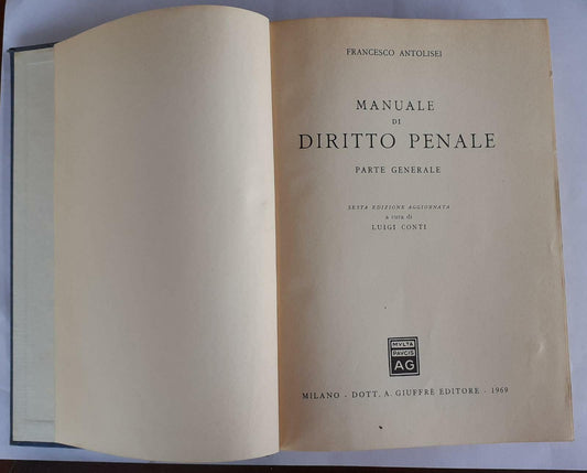 Manuale di diritto penale. Parte generale - copertina