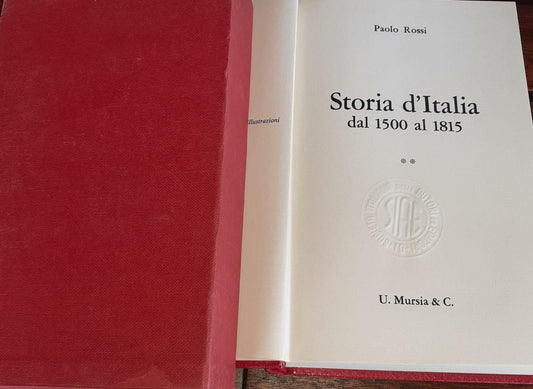 Storia d'Italia dal 1500 al 1815. Volume 2 - copertina