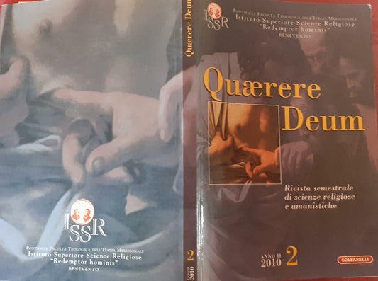 Quaerere Deum. Rivista semestrale di scienze religiose e umanistiche. Anno II 2010 - copertina