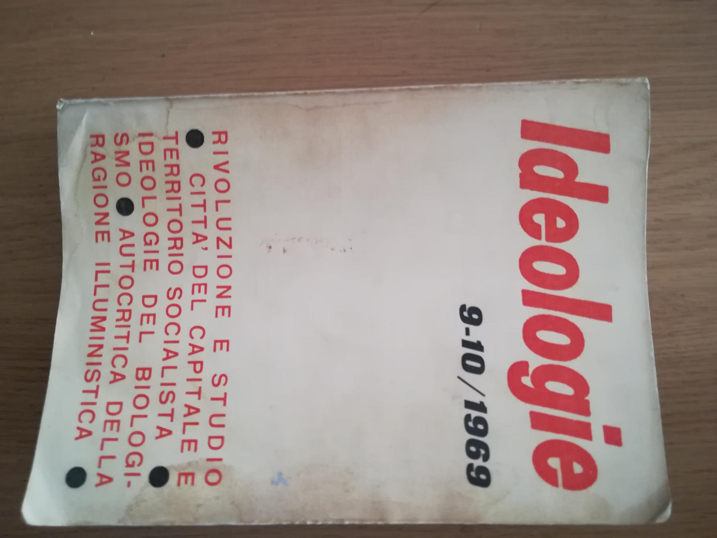 Ideologie 9 - 10/ 1969 - copertina
