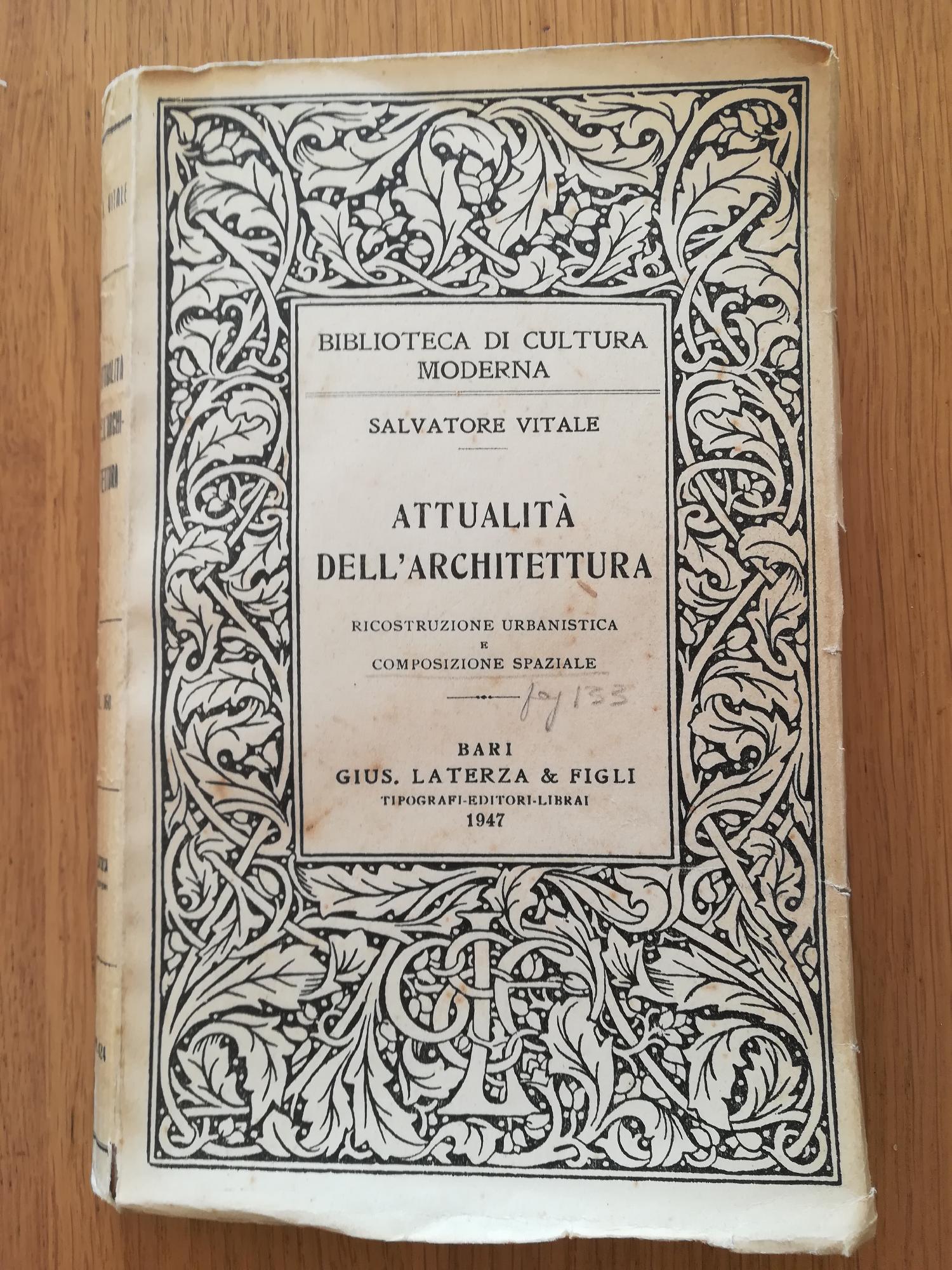 Attualità dell'architettura - copertina