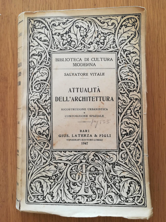 Attualità dell'architettura - copertina