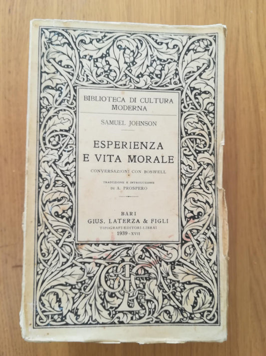 Esperienza e vita morale - copertina
