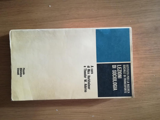Lezioni di sociologia - copertina