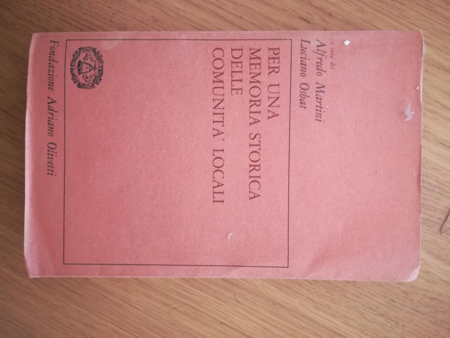 Per una memoria storica della comunità locali - copertina