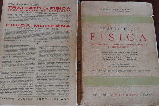 Trattato di fisica per la facolta' di medicina,farmacia, agraria, e scienze naturali - copertina