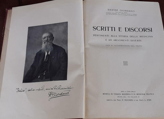 Scritti e discorsi pertinenti alla storia della medicina e ad argomenti diversi - copertina