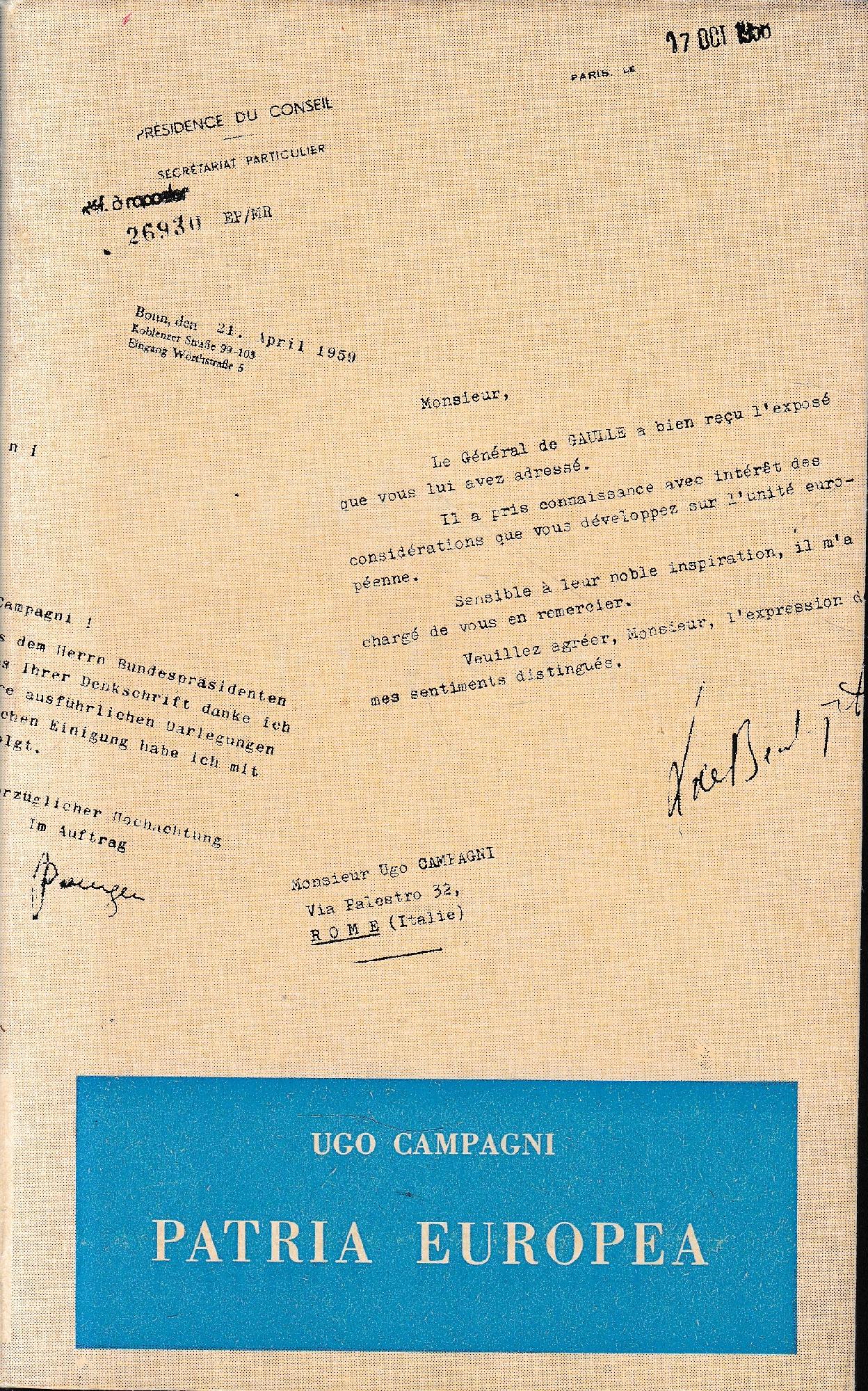 Patria Europea - copertina