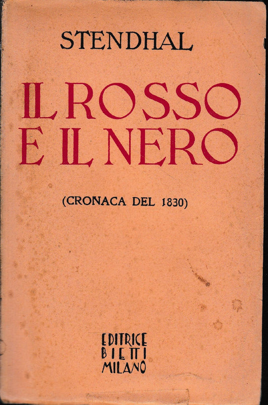 Il rosso e il nero (cronaca del 1830) - copertina