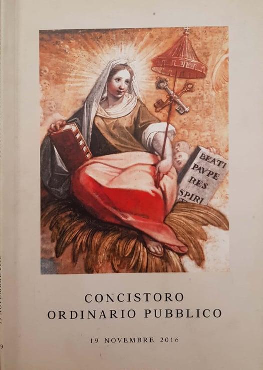 Concistoro ordinario pubblico - copertina