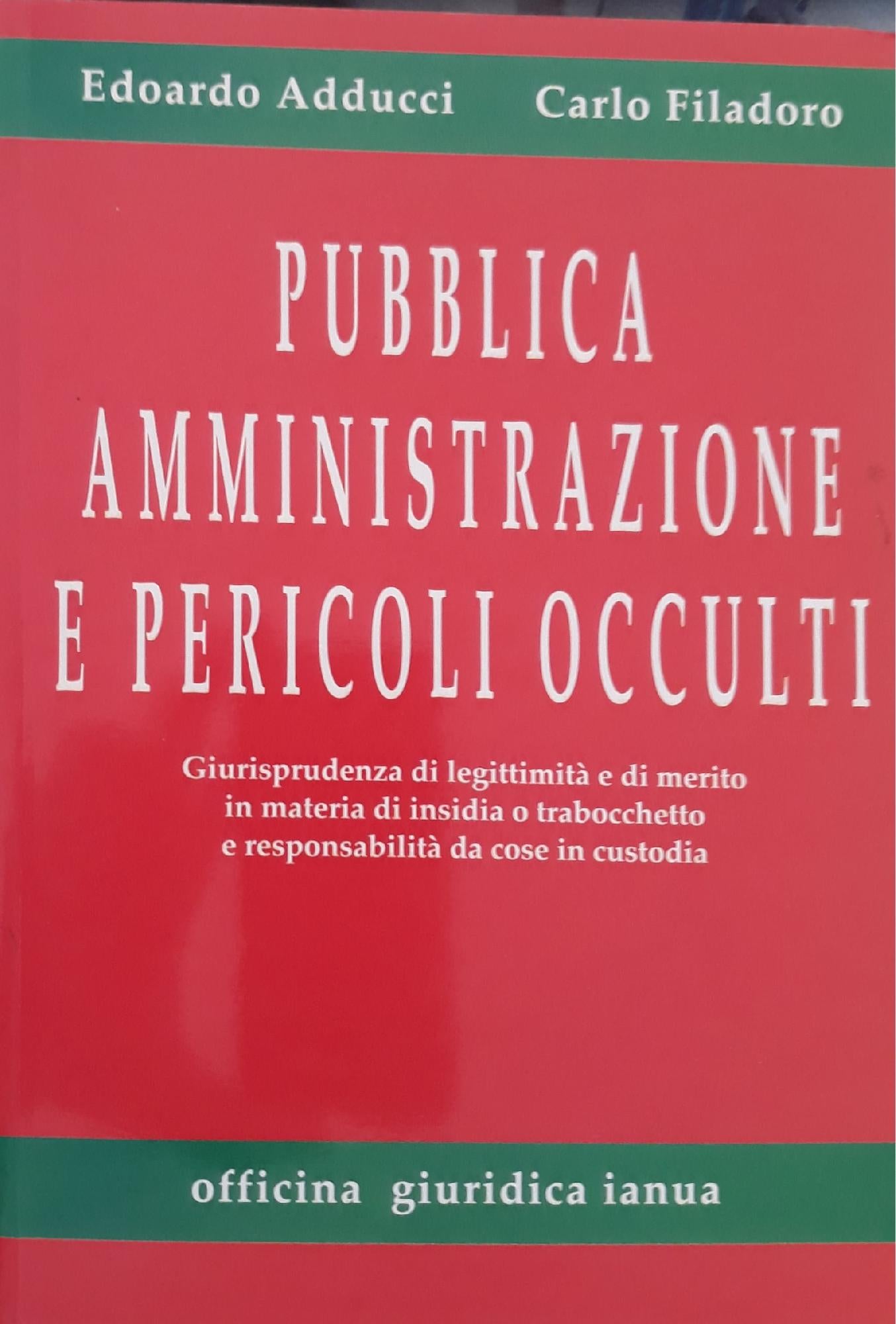 Pubblica amministrazione e pericoli occulti - copertina