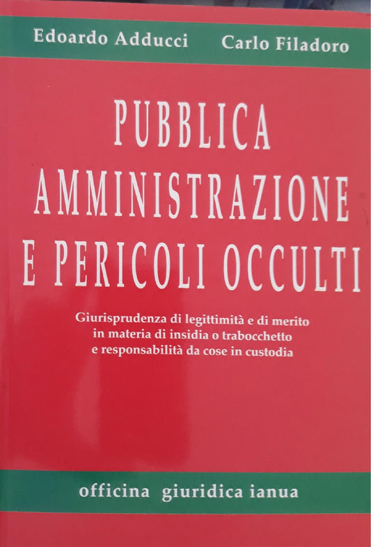 Pubblica amministrazione e pericoli occulti - copertina