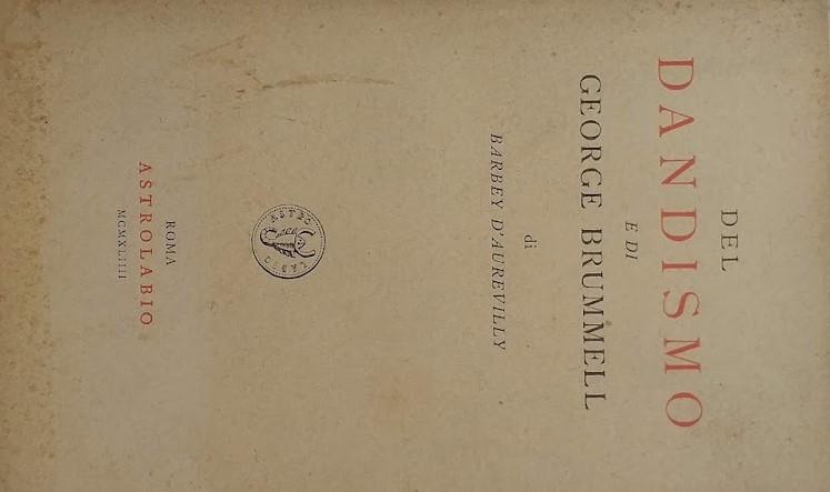 Del Dandismo e di Geo rge Brummel - copertina
