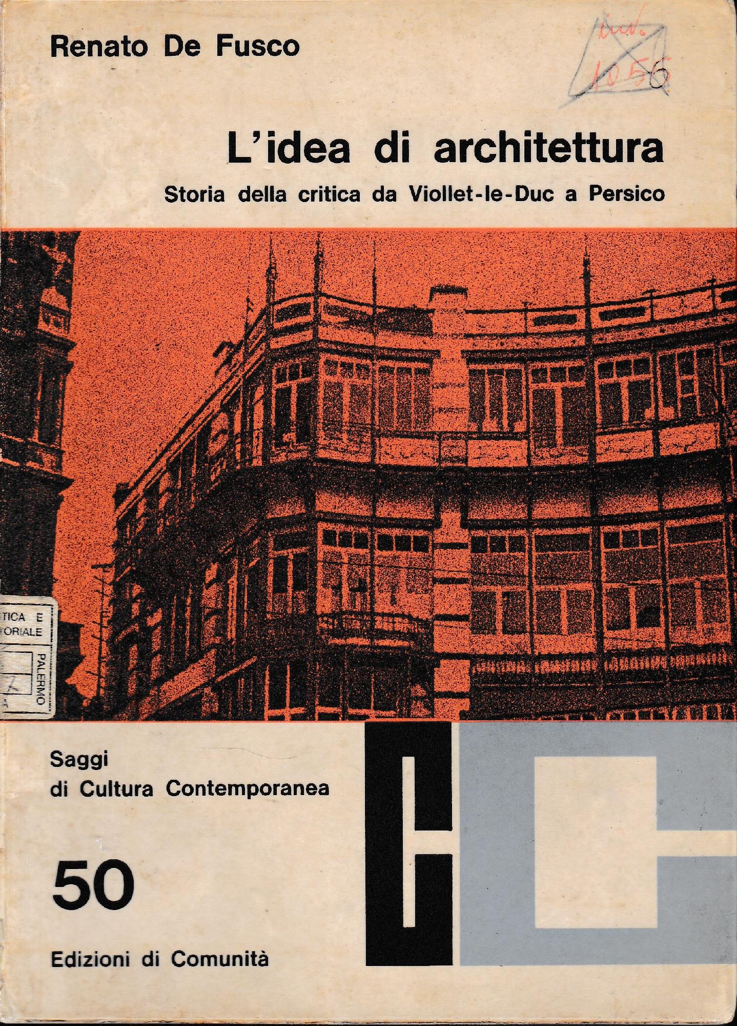 L'idea di architettura - copertina