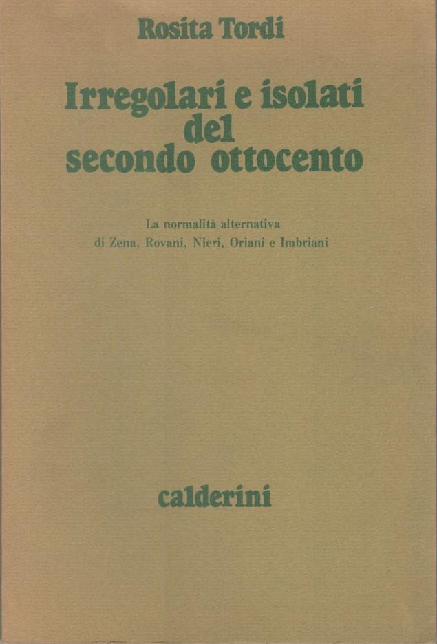 Irregolari e isolati del secondo ottocento - copertina