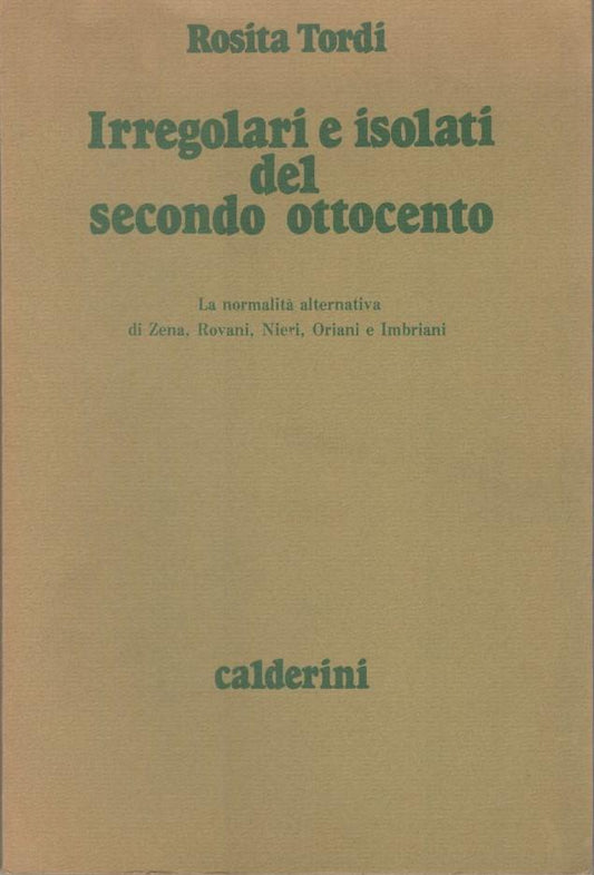 Irregolari e isolati del secondo ottocento - copertina