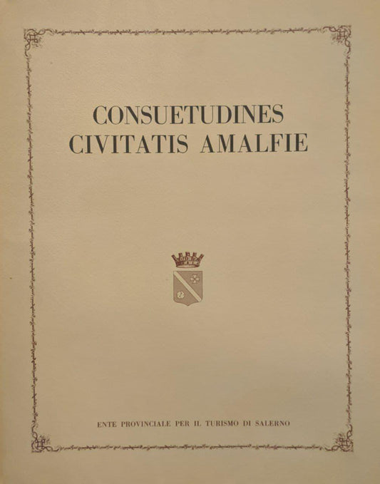 Consuetudines Civitatis Amalfies - copertina