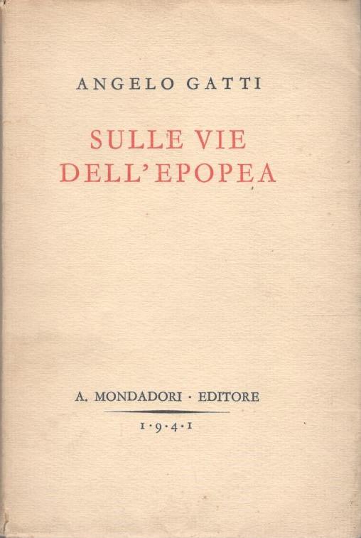 Sulle vie dell'epopea - copertina