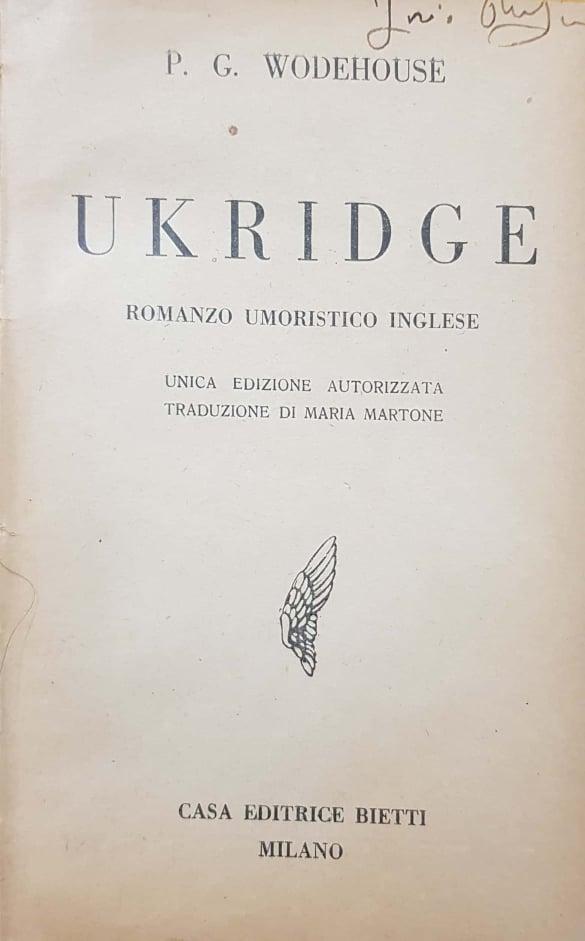 Ukridge - copertina