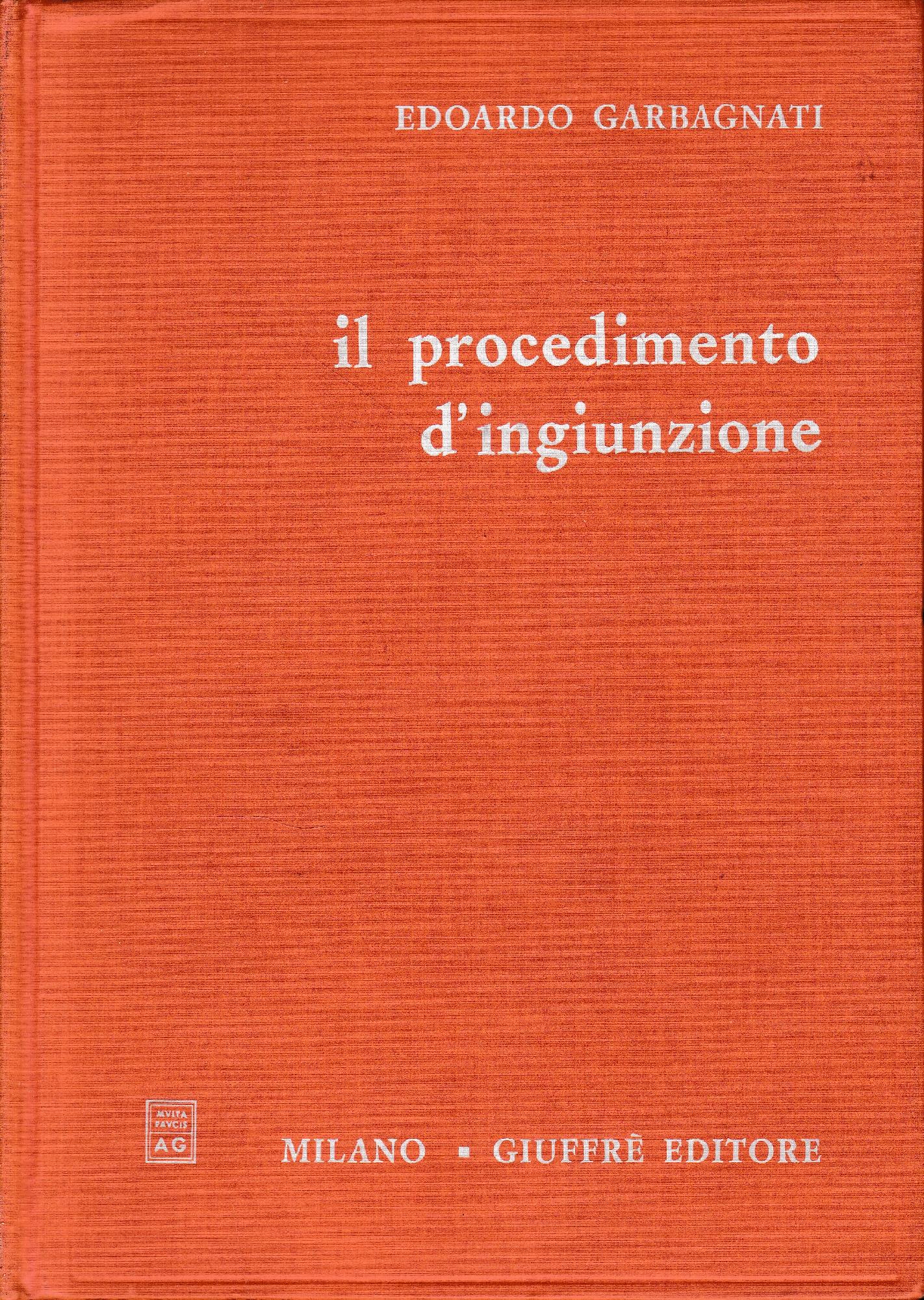 Il procedimento d'ingiunzione - copertina